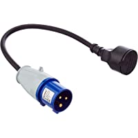 Perel - Conector ECEEC3M de cable para enchufe CEE- longitud 40 cm